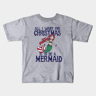 Mermaid Christmas Kids T-Shirt